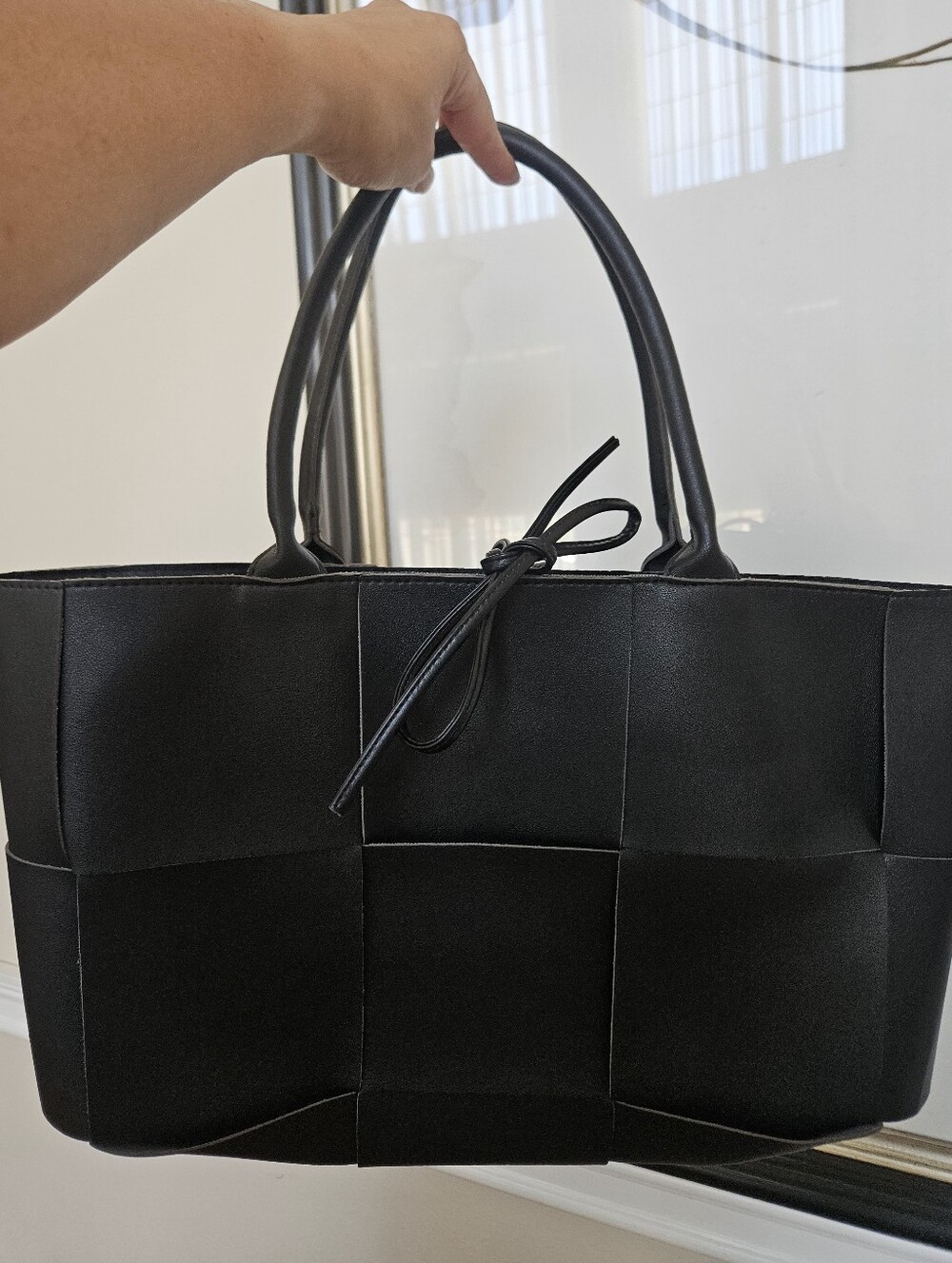 BRAND NEW NEVER WORN Woven Quilted Panel Tote Shoulder Bag Satchel Handbag - Picture 5 of 6